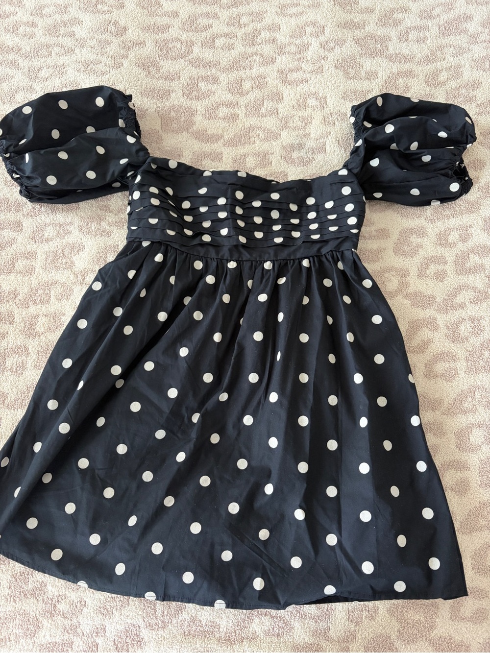 Abercrombie & Fitch Polka Dot Off Shoulder Mini Romper - Picture 3 of 5